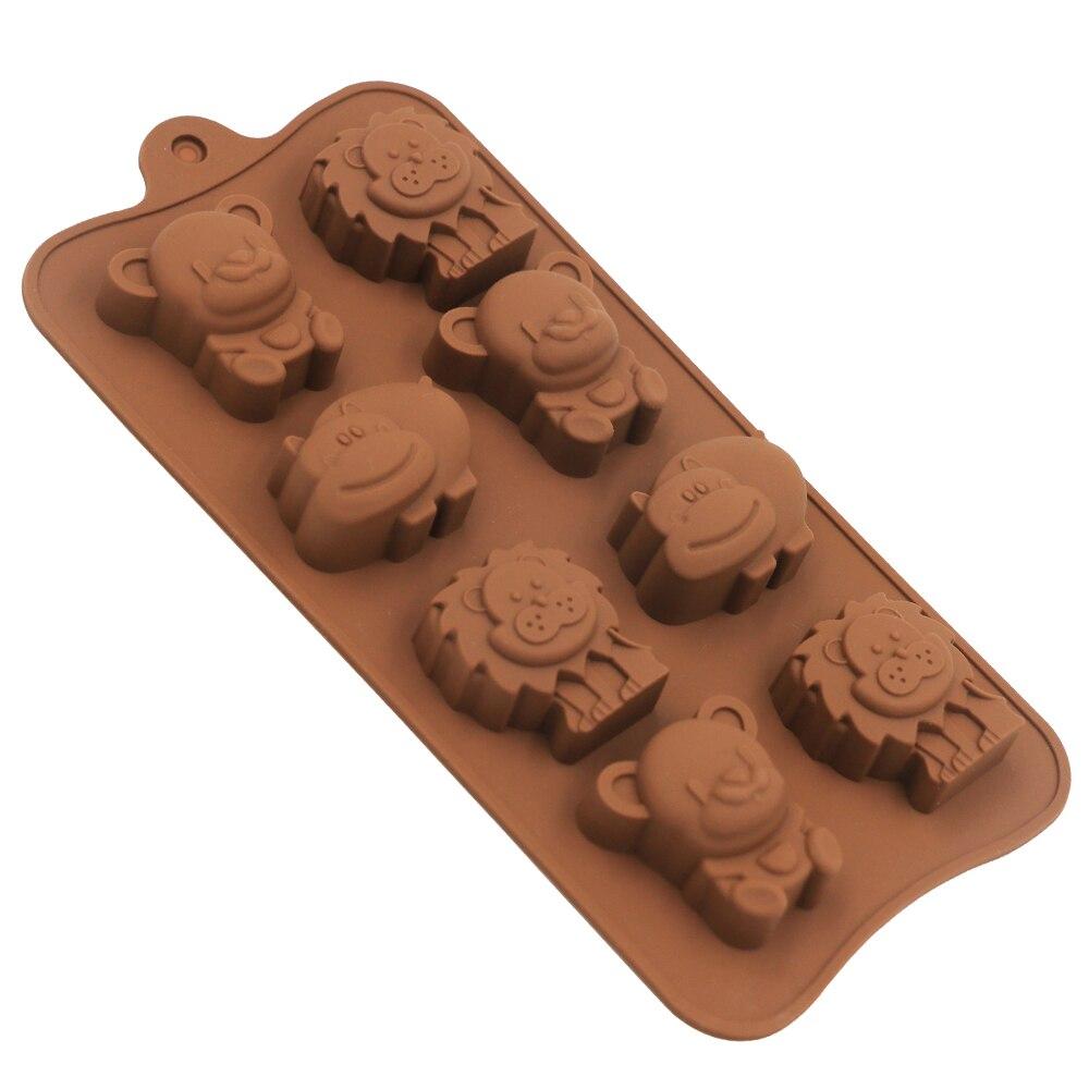 Wild Animals Silicone Chocolate Mold, 21x10x1cm, for Making Chocolate Candies Jelly Ice Cubes, Original Deals