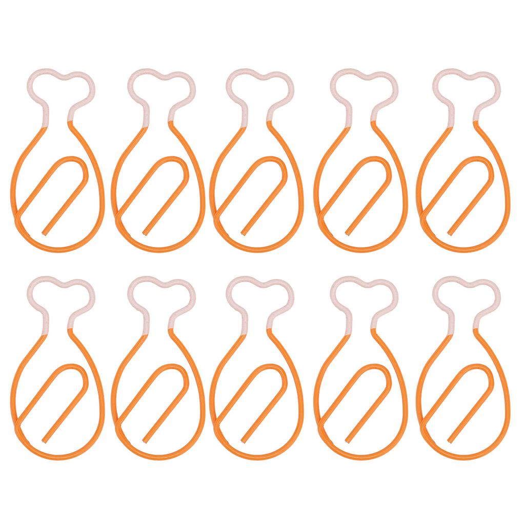 100 шт. металлических скрепок в форме милой куриной ножки, гальванизированные, нержавеющие, портативные, маленькие скрепки для бумаги f