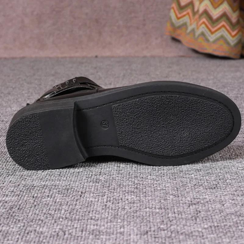 2024 Новые популярные универсальные ботинки челси женские ботильоны на низком каблуке ретро толстый каблук панк повседневные удобные короткие ботинки