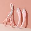 Facial Hair Removal Eyebrow Scissors with Comb Eyebrow Trimming Makeup Tools Eyebrow Trimmer Set