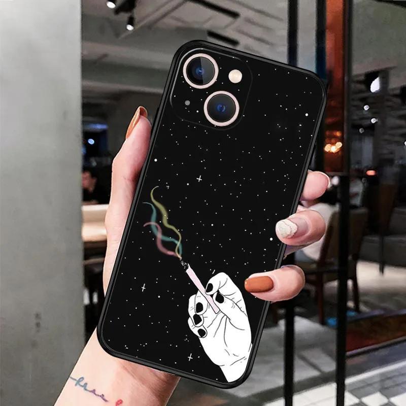 Чехол для мобильного телефона iPhone15 Pro, розовый чехол с рисунком в виде жестов, с рисунком против падений.