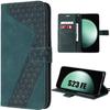 Protective Case - BOOLING - for Samsung Galaxy S23 FE - Night Green - PU Leather - Card Holder and Stand
