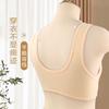 Новое мягкое хлопковое тонкое нижнее белье с застежкой спереди для женщин среднего и пожилого возраста, полосатый бюстгальтер без оправы, очень большого размера