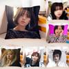 Singer JJeongyeons Case Plush Fabric Soft Pillowcase Double Sided Print Cushion Cover Household Gifts