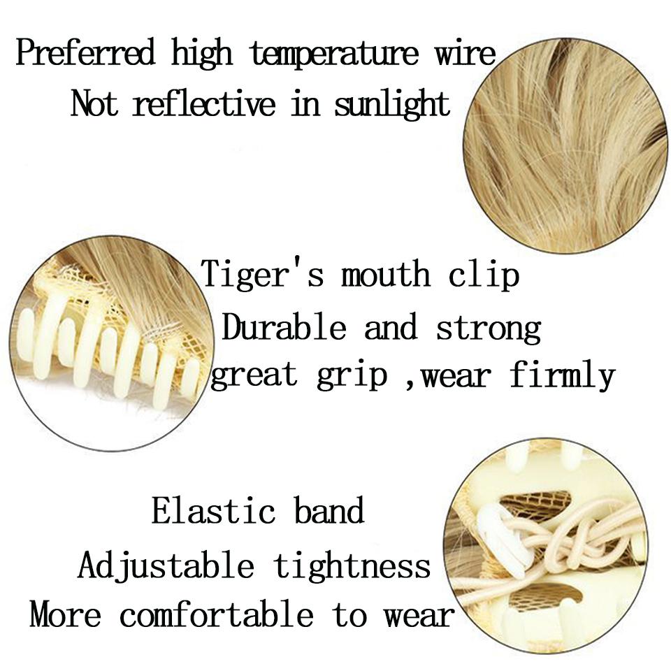 LUPU Кудри, конский хвост, длинные волнистые волосы, пучок, парик, конский хвост, матовый, высокотемпературный, из шелкового волокна, зажим для когтей, наращивание хвоста для женщин