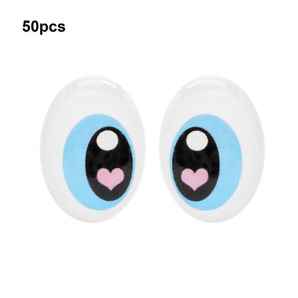 50pcs High Transparency Doll Eyes Accessories Multistyles Simulation Glass Eye Patches