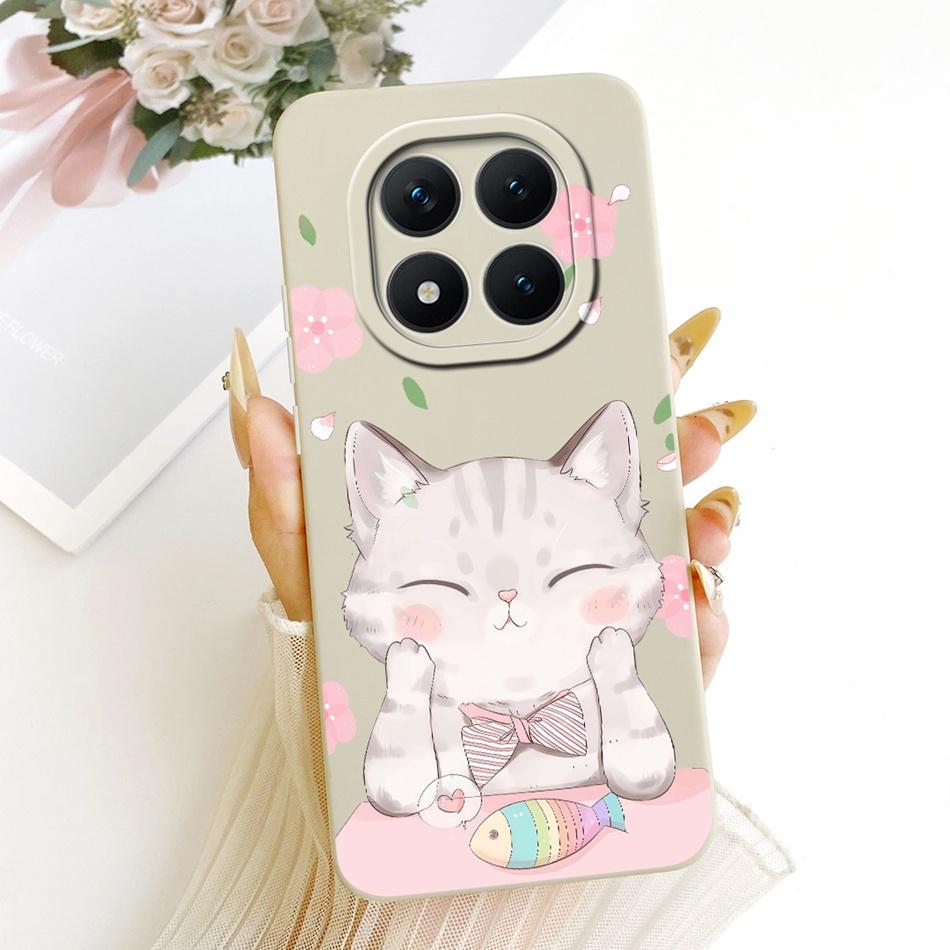 For Xiaomi Redmi Note 15 Pro+ 15Pro 5G Cute Cat Flower Cartoon Phone Case For Redmi Note 15 Pro Plus 5G Soft Silicone Bumpers