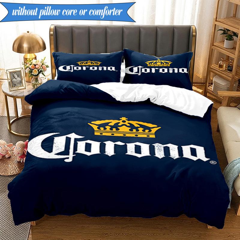 3PCS Corona Extra Bedding Set 2D Printing (Includes 1 Duvet Cover + 2 Pillowcases Coreless), Bedroom decor,Fan gift