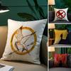 The H-Hunger Games Pillow Case Plush Fabric Soft Double Sided Print Sofa Cushion Cover Throw Pillow Covers