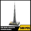 MOC Мировая Знаменитая Архитектура Башня Бурдж-Халифа Модель Уличный Пейзаж Строительные Блоки Конструктор Сборка Кирпичи Игрушки Подарки Для Детей