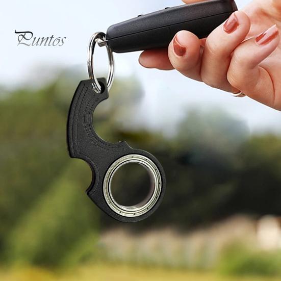 Портативный брелок Fidget Spinner, сверхмощный металлический карманный размер для снятия стресса, брелок для ключей для детей и взрослых, указательный палец для упражнений, вращающаяся игрушка в подарок