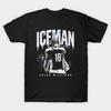 Мужская черная футболка с принтом Caleb Williams Iceman Подпись Печать на бумаге для трансфера без вырезания Хлопковая футболка