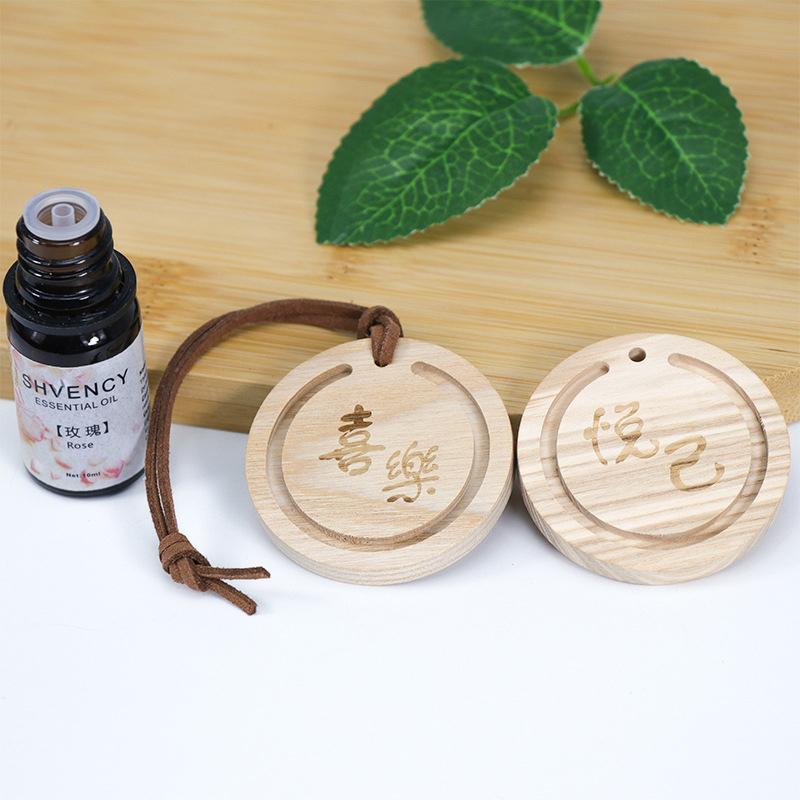 Круговой ароматерапевтический деревянный автомобильный освежитель воздуха, диффузор эфирных масел, впитывающий духи, таблетки из бука, удаление запаха из салона автомобиля