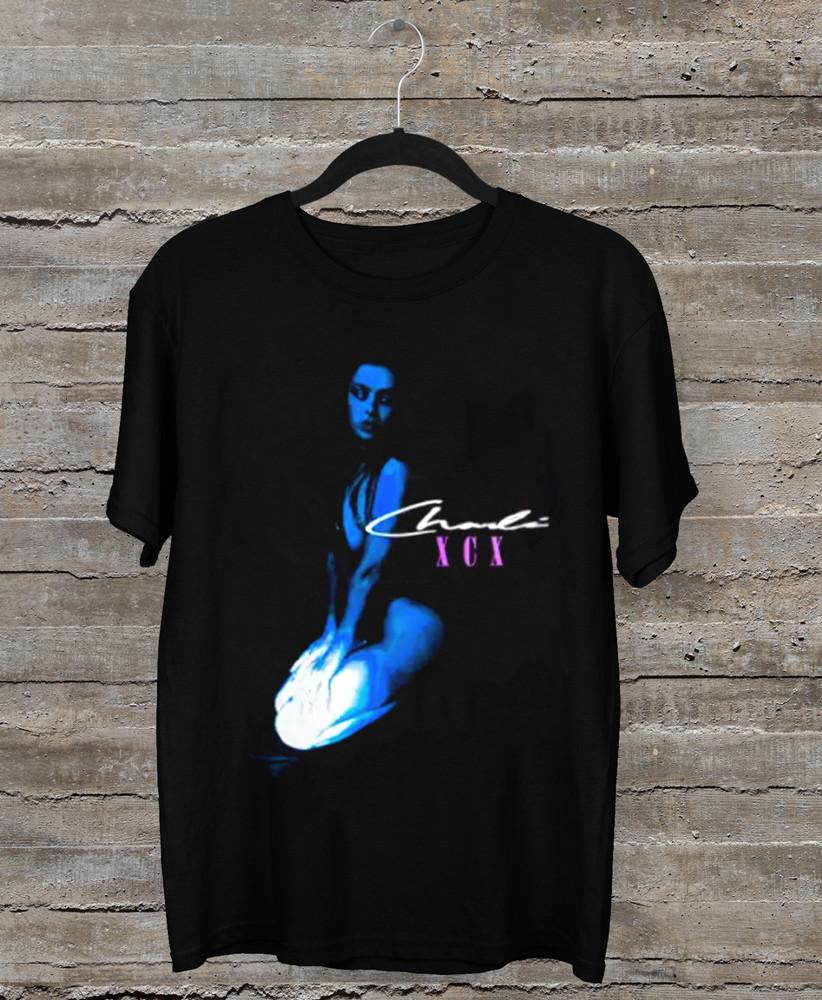 Редкая черная хлопковая футболка с коротким рукавом CHARLI XCX для тура, все размеры, унисекс