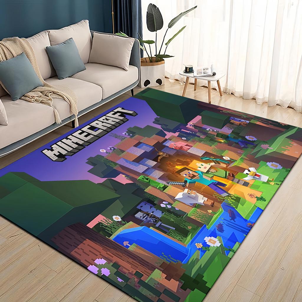 3D Мой Мир Строительная Игра Мультяшный Ковер Коврик для Гостиной Спальни Дома Украшение Дивана, Детский Игровой Нескользящий Напольный Коврик