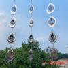 10 см Вращающийся ветряной колокольчик в форме капли воды: Креативный 3D металлический вертушка и отпугиватель птиц