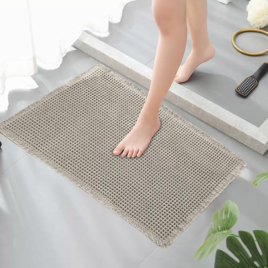 Коврик для пола Быстро впитывающий Утолщенный Быстросохнущий 3D Текстура Нескользящий Нижний Грязеулавливающий Коврик Многоцелевой Коврик для Ванной Душевой Раковины Кухни
