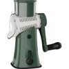 SIVASI Multifunctional Manual Vegetable Slicer, Ice Crusher, Rotating, Hand-Cranked, Kitchen Utensil with 5 Blades, Manual Julienne, 5 Blades, Speedy,