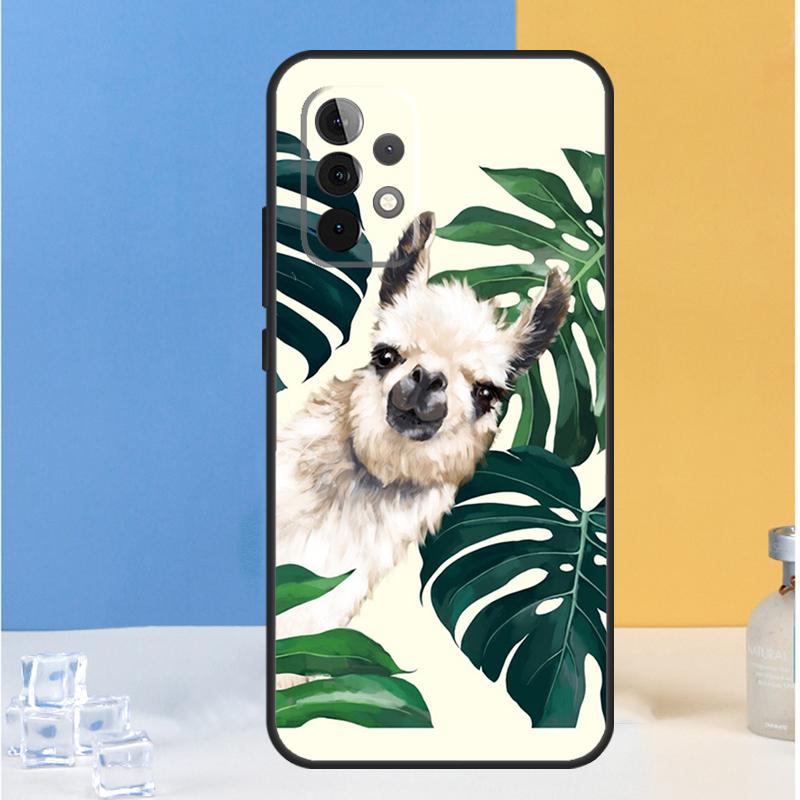 Мультяшная альпака лама для Samsung Galaxy A05 A06 A13 A33 A53 A36 A26 A16 A54 A34 A14 A32 A52 A55 A35 A15 A56 Чехол