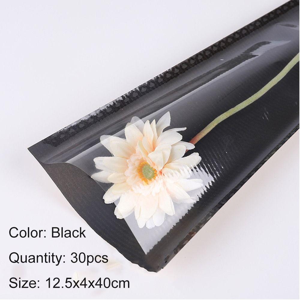 20/30PCS Transparent Bouquet Packing Bag Single Rose Flower Packaging Bag Valentine's Day