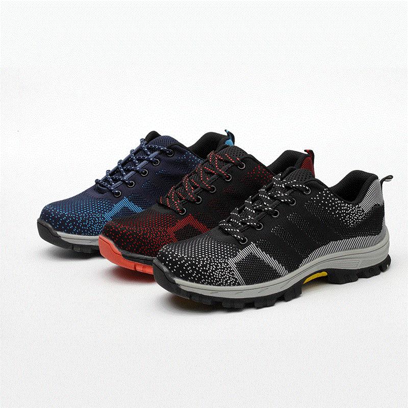 Модная мужская обувь для страхования труда, износостойкая и противоударная защитная обувь, мужская защитная обувь с низким верхом