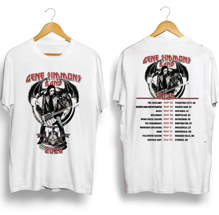 Gene Simmons Band 2025 Tour Tshirt size S5XL Unisex T-Shirt