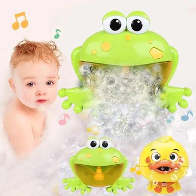 Игрушки для купания младенцев Машинка для мыльных пузырей Утка Лягушка Музыкальные Игрушки для ванны для детей Ванна Мыло Автоматический генератор мыльных пузырей Игрушка для ванной комнаты для детей