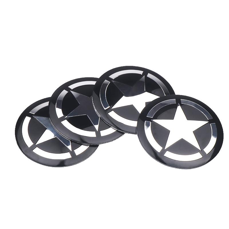 4pcs 56mm Auto Wheel Center Hub Caps Decal Cover Rim Sticker Badge Decoration For Jeep Renegade Grand Cherokee Wrangler Compass