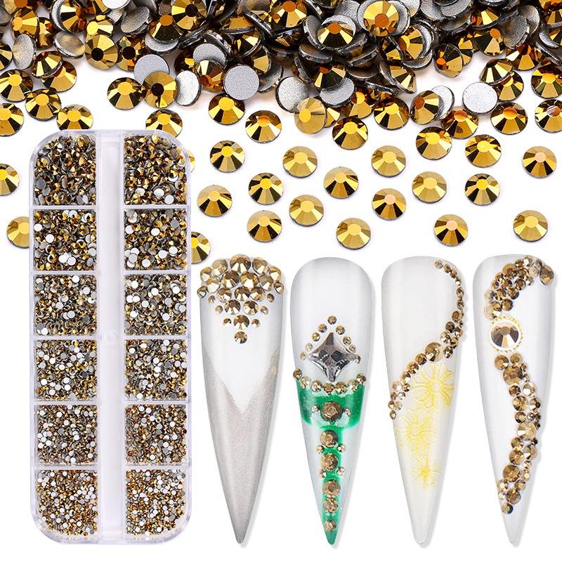 12 Grid Diamonds Amazon 3600 Boxed Clothing Decorative Rhinestones Diy Nail Art Diamond Jewelry Accessories
