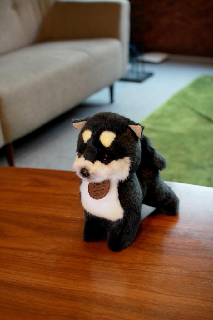 Sanei Boeki Изящная собака (Сделано в японии) Сиба-ину Маленькая, Черная, Стоящая Плюшевая Игрушка, Общая Длина 24см, I6856