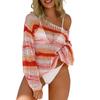 Women's Sexy Fashion Comfortable Hollow Mesh Long-sleeved Bikini Beach Knitted Sun Top