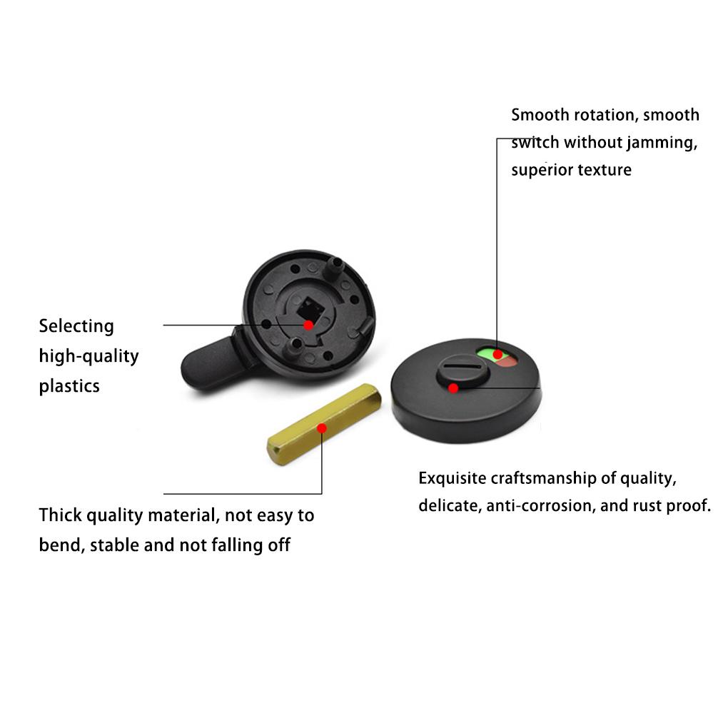 Ванная комната Нейлоновая ручка для перегородки Общественный туалет Черный замок Дверные замки Уборная Навесной замок для туалета Домашнее оборудование