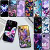 RA9 Colorful Butterfly Phone Case for Samsung Galaxy A11 A12 A13 A15 A52S A53 A55 A56 A70 A71 A72 A73 F06 F16 F56 S10 Plus S10e