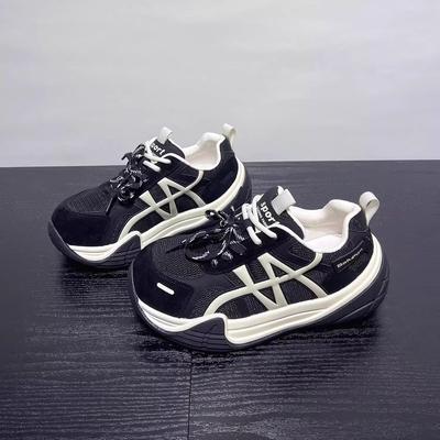 Универсальные туфли на толстой подошве с большим носком, уродливые, но милые, спортивные и для отдыха, женские, 2025, новая расцветка, сетчатые, на шнуровке, низкие, немецкие тренировочные туфли