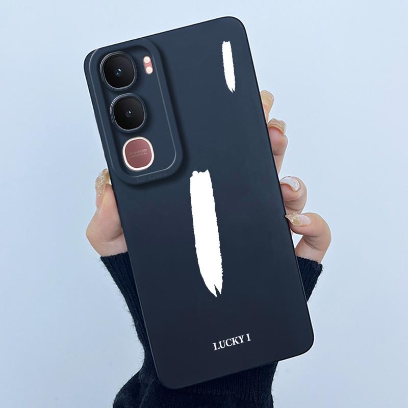 For Vivo Y21d Case Cover Lucky Initial Letter Silicone Soft Matte Phone Bumper for Vivo Y21d Y 21d VivoY21d 4G 5G 2025 Casing