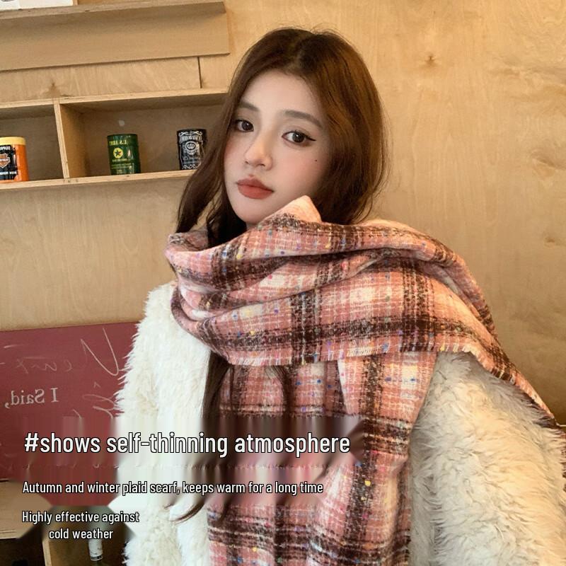 Women's Korean Style Polka Dot Warm Winter Scarf