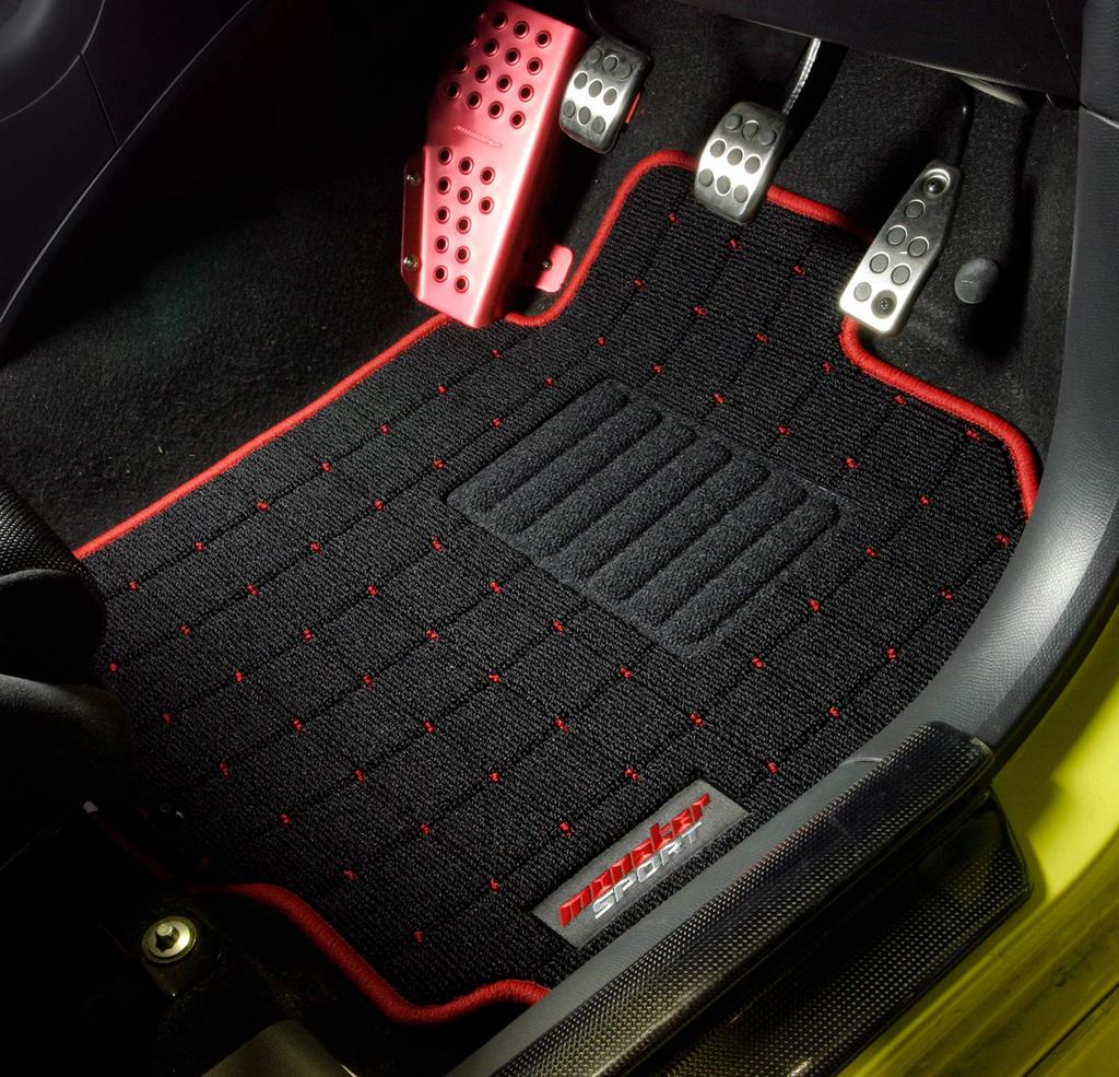 MONSTER SPORT Floor Mats for Swift Sport Manual Black x Type-2 [ZC31S] Transmission, Red, 894502-4650M