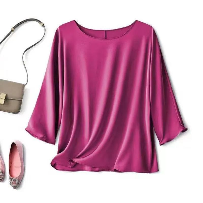 Женский топ из шелковистого эластичного атласа телесного цвета, двухсторонняя гладкая ткань Ascetic Goddess Temperament