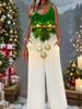 Women's Fashion Jumpsuit, Plus Size Clothing Daily Casual Fashion Wear, Graphic Christmas Printing Design, Party Parties, Christmas Clothing