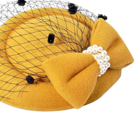 Fascinator Hairpin Lightweight Comfortable Polyester Fiber Mesh Bowknot Hair Clip for Daily Life Shopping Travel