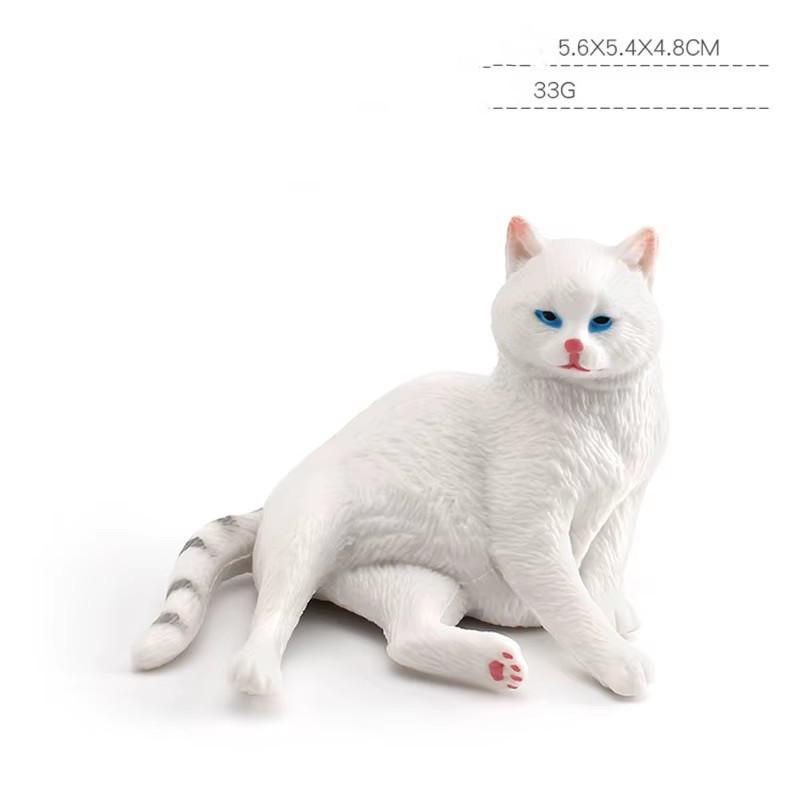 1pc Mini Realistic Cat Figurine Set Cute Orange Tabby British Shorthair Toy Kittens for Kids Decoration Resin Decorative Ornaments