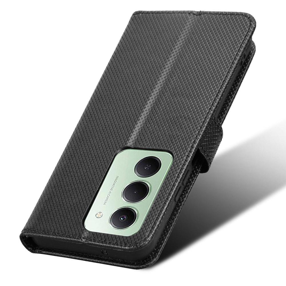 Для Xiaomi Redmi 15 5G (Глобальный) (169 мм) Кожаный чехол-портмоне с ремешком и ромбовидной текстурой для телефона
