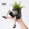 Funny Halloween Desk Decor 2Pcs Whimsical Hanging Leg Resin Planter, Dangling Sitting Flower Pot for Party Table Centerpiece Succulents, Desktop Shelf