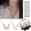 1pcs Fashion Butterfly Necklace Rhinestone Chain For Beauty Butterfly For Ladies And Jewelry Wo S7K8