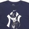 Nike Коллаборационная футболка MLB New York Yankees с принтом персонажа, круглым вырезом и коротким рукавом, американский винтаж, детские топы, темно-синий 3Z3B7SBGN-NYYGC