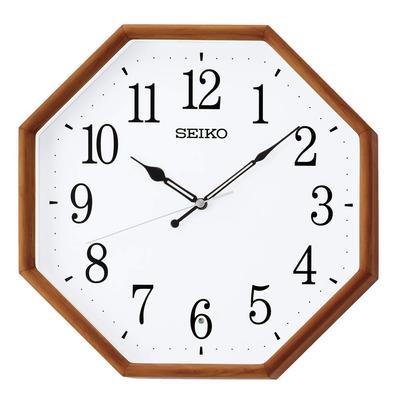 Часы Seiko KX263B Натуральный Настенные Коричневые 320 x 320 x 52 мм Радиоуправляемые часы, Дерево,