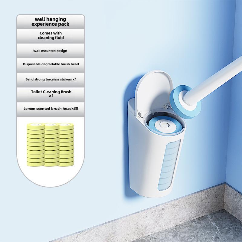 Одноразовая настенная щетка для чистки ванной комнаты со сменными головками