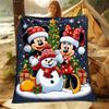 Christmas Disney Mickey and Friends Pattern Blanket Warm Soft Kids Adult Sofa Bed Throw Blanket Suitable Travel Camping Gifts