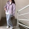 2024 Petite Korean Style Blue Women's Short Down Jacket - White Duck Down