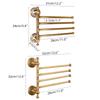 Античная латунь Подвижная вешалка для полотенец для ванной, кухни Держатель для банных полотенец Вешалки Настенный монтаж Сверхпрочная 8024DH-4